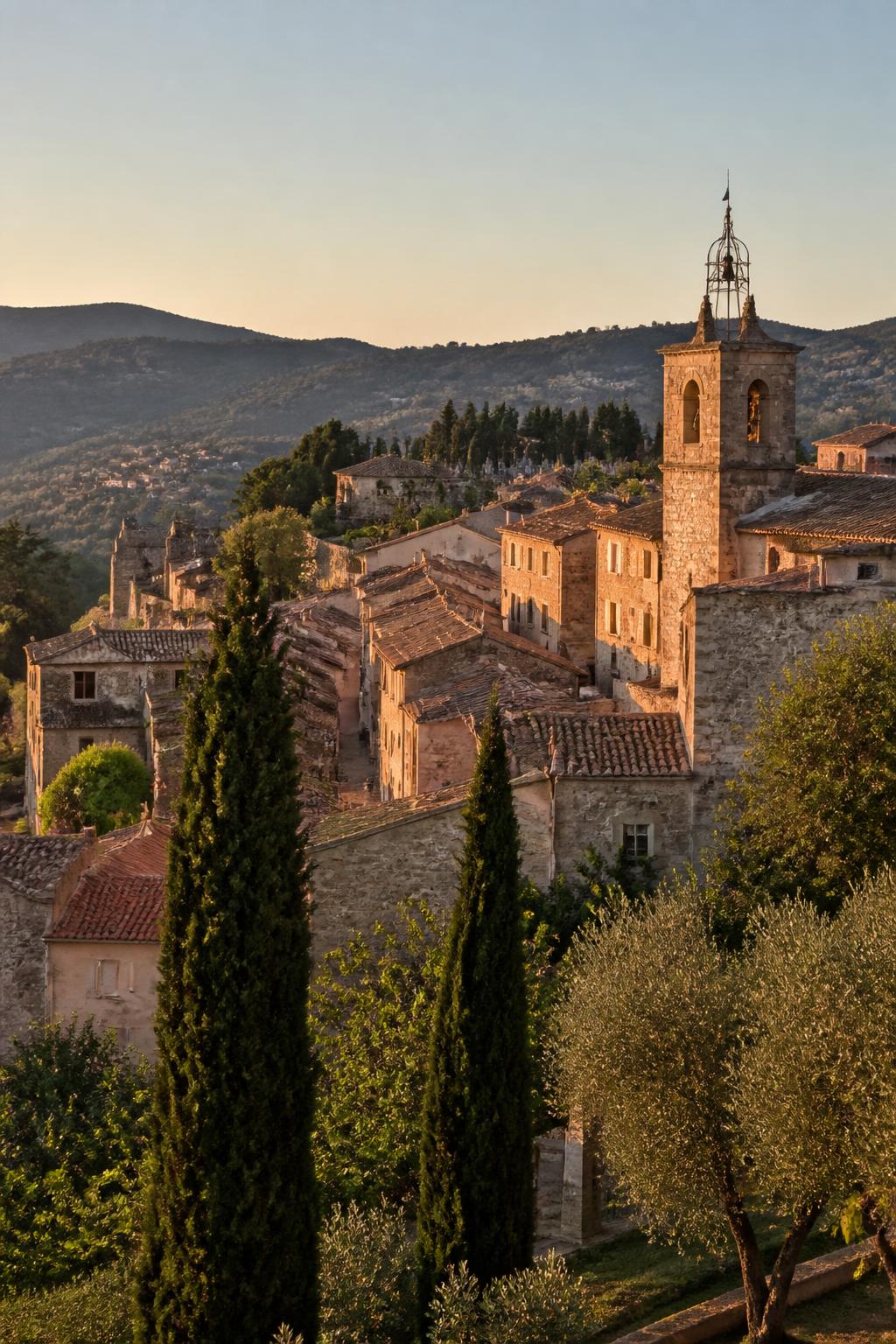Vue aérienne du pays de Grasse