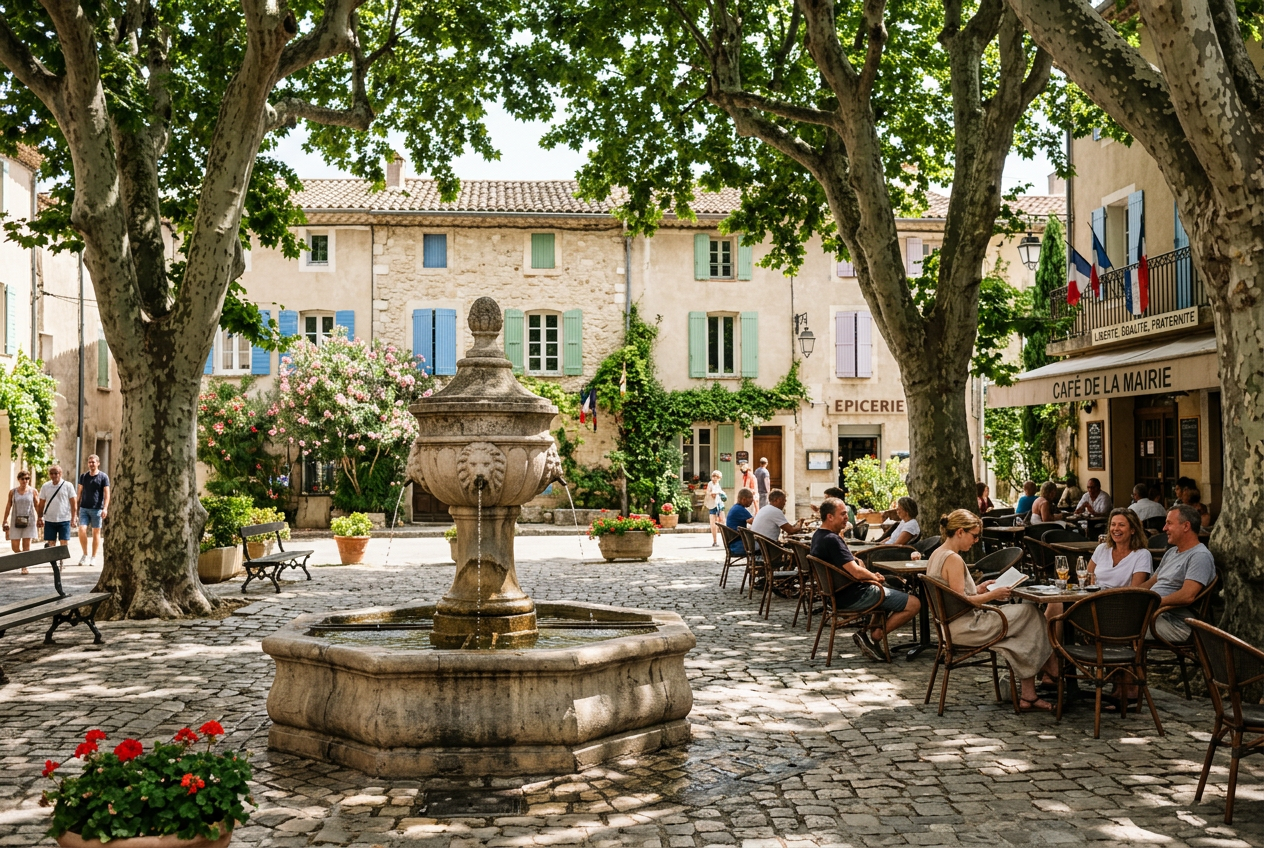 Le Rouret, L'écrin familial, sous les platanes