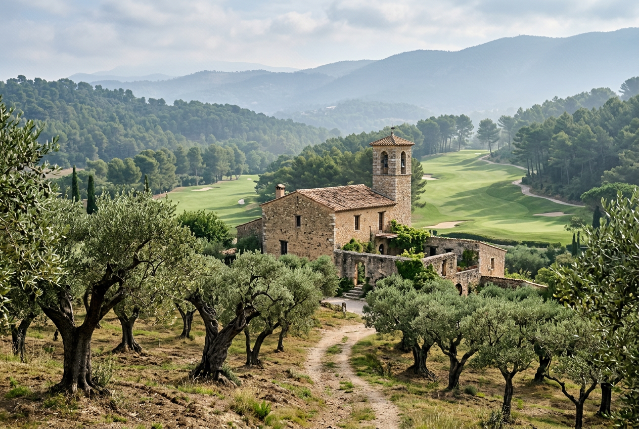 Opio, Le golf et les oliviers